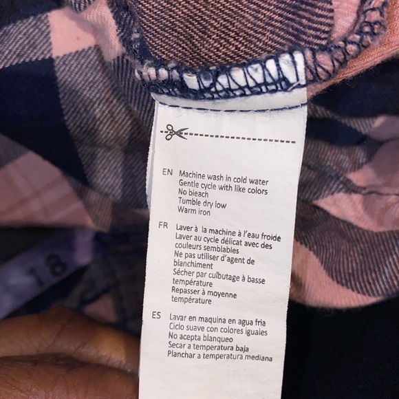 SWS floral pocket plaid skirt blouse with collar Sz S - Picture 10 of 11